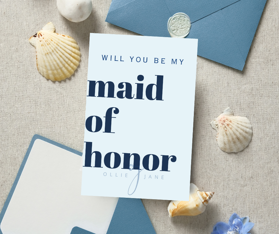 Something Blue Bridal Party Proposal