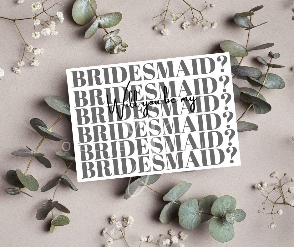 Modern Bridal Party Proposal