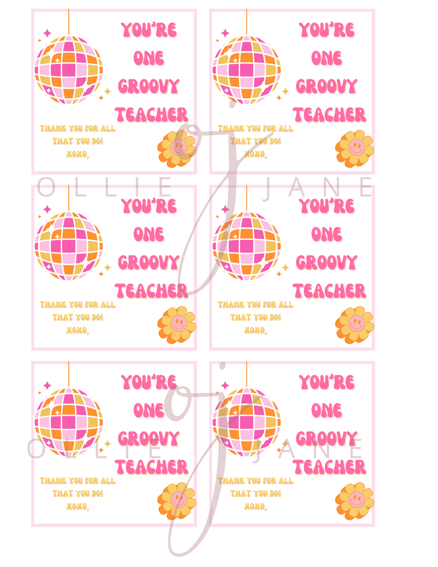 Groovy Teacher Thank You