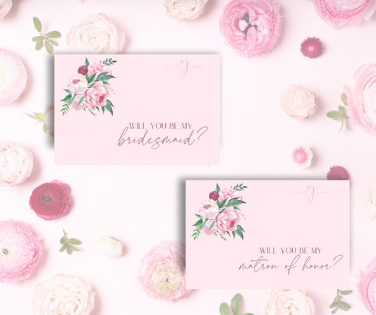 Pretty in Pink Bridal Party Proposal